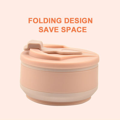 Logotipo personalizado aceitável Copo de viagem de silicone Ideal para viagens e atividades ao ar livre