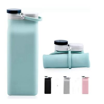 Logotipo personalizado garrafa de água de silicone dobrável perfeita para presentes de negócios