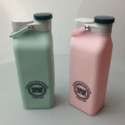 Logotipo personalizado garrafa de água de silicone dobrável perfeita para presentes de negócios