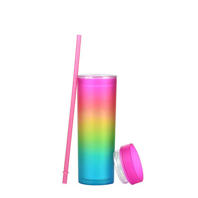 Garrafa de água de plástico de tipo palha razoável com tampa laser compatível e oferta