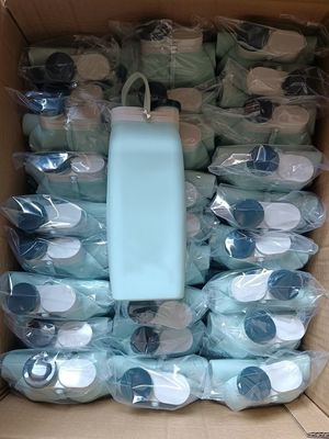 Garrafa de água reciclável Moda Garrafas de água de silicone dobráveis de 600 ml para fácil portabilidade