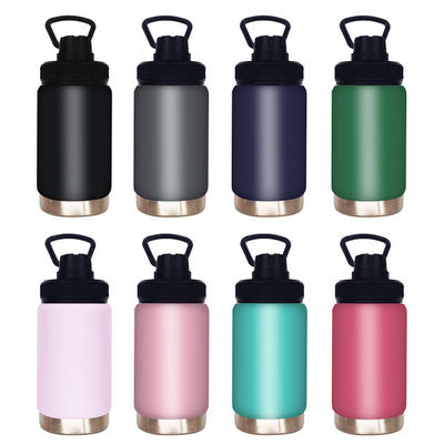 Garrafa de água de aço inoxidável personalizada de grande capacidade para desporto