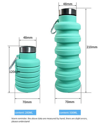 Outdoor Sport Tour Bottle Cute Reciclável Colorido garrafas de água de silicone com logotipo personalizado
