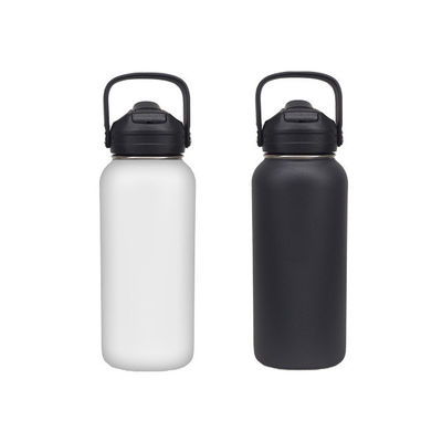 32OZ/40OZ/50OZ Azul Clássico Logotipo Personalizado Mão Desportiva Portátil Vacuum Garrafa de Aço Inoxidável