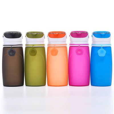 550ml Bpa Livre Sublimação Limpa Colágico Ginásio Desporto Crianças garrafa de água de silicone com luz LED para adultos