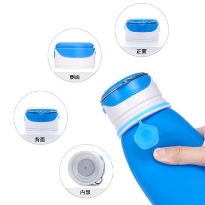 550ml Bpa Livre Sublimação Limpa Colágico Ginásio Desporto Crianças garrafa de água de silicone com luz LED para adultos