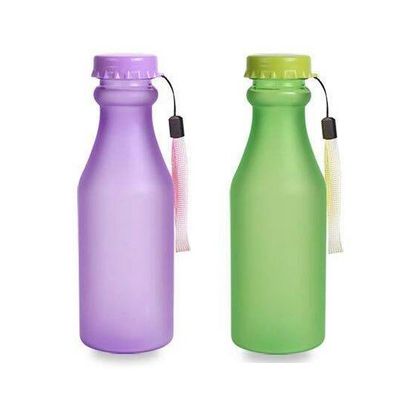 PC plástico 550ml portavel congelado garrafa de água selada para viagens yoga correr acampar