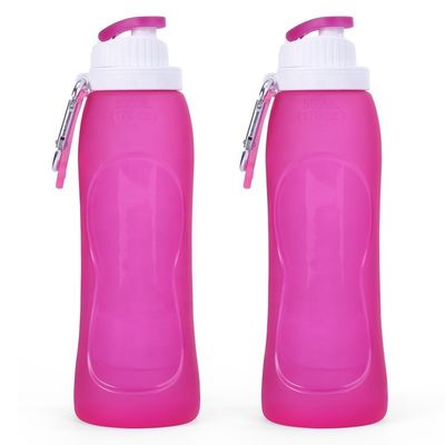Flasca de água de silicone dobrável equipada com revestimento anticorrosivo para desporto e viagens