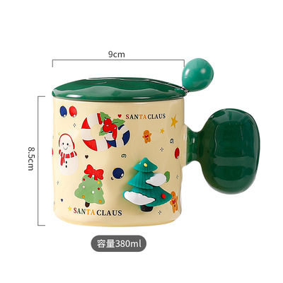 Directamente Cerâmica de Natal Mug Presente 380ml Cartoon Copas de Café com Design de Logotipo Personalizado