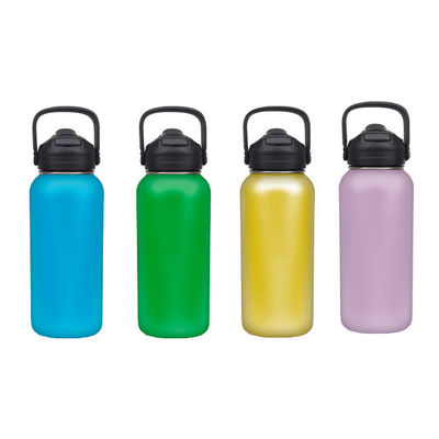 Garrafa de água de aço inoxidável de vácuo portátil de camada dupla para esportes ao ar livre e em casa