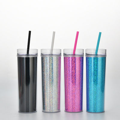 Acessórios Com Palha 450ml Eco Amigável Reutilizavel de plástico Tumbler de Café com Logotipo