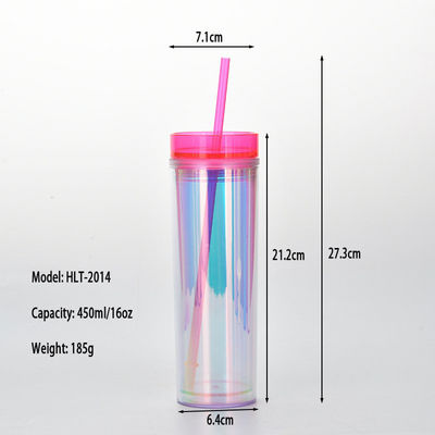 Acessórios Com Palha 450ml Eco Amigável Reutilizavel de plástico Tumbler de Café com Logotipo