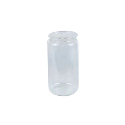 Garrafa de vidro de 16 oz de forma colorida e elegante para água de frutas gratuita