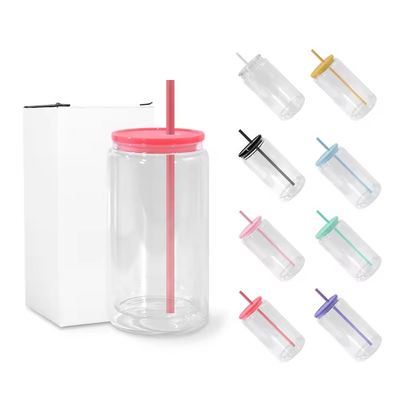 Botella de vidro colorida de 16 oz para canecas de cerveja e água de frutas portátil Design conveniente