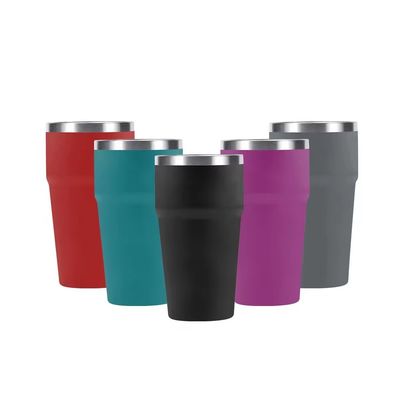 Logotipo personalizado aceitável Design atraente canecas de café de aço inoxidável Tumbler Cup 16oz