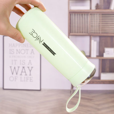Garrafa de chá de vidro de 450 ml sustentável com resistência a altas temperaturas e logotipo personalizado