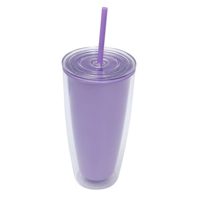Design de moda OEM Presentes personalizados Copo Frio Luminoso Copo Frio de Plástico de PP Copo Frio de Tumbler com Cobertura e Palha
