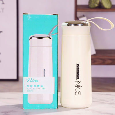 Copo de chá de vidro de parede dupla resistente a altas temperaturas com logotipo personalizado