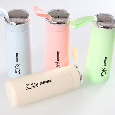 400 ml de vidro Mini Outdoor Portátil garrafa de água à prova de vazamento com cordel para promoção