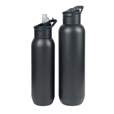 Flasca de aço inoxidável isolado a vácuo com tampa de alça verde 580 ml e 1000 ml