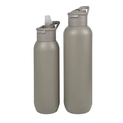 Flasca de aço inoxidável isolado a vácuo com tampa de alça verde 580 ml e 1000 ml