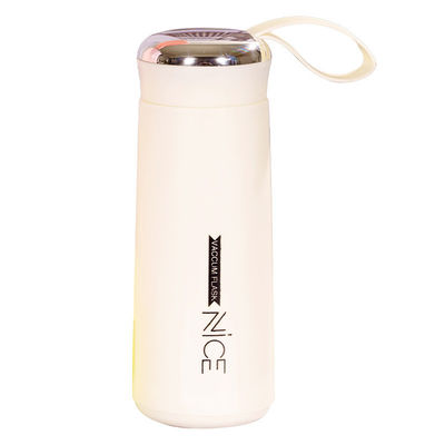 Garrafa de água portátil de vidro de 400 ml com logotipo Lanyard