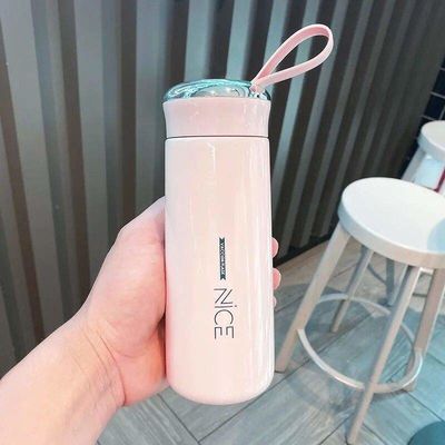 MEAS 73*37*39CM Bottle de água de vidro de 400 ml conveniente para caminhadas e atividades ao ar livre