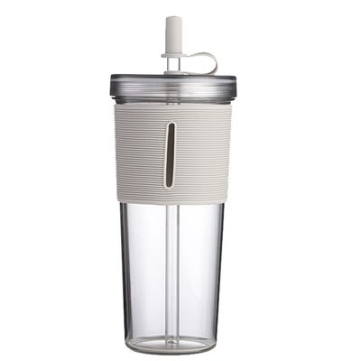 Camp Outdoor Custom Logo Duplo Mural Leite Chá de Palhinhas Copo 700ml com Manga de Silicona