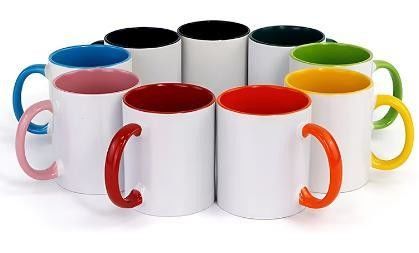 Novidade estilo de design cerâmica Sublimação caneca 11 oz Custom colorido White Cup para necessidades B2B