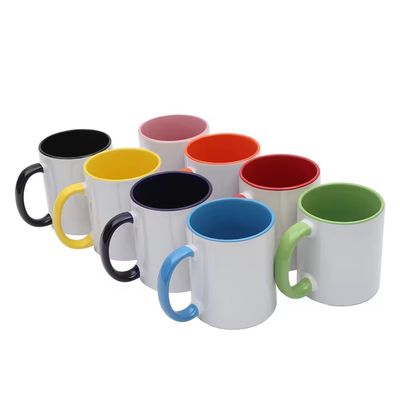 Novidade estilo de design cerâmica Sublimação caneca 11 oz Custom colorido White Cup para necessidades B2B