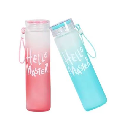 Sustentável 500ml BPA livre LOGO personalizado Gradiente Gelado congelado Garrafa de Água Copo para Estudante
