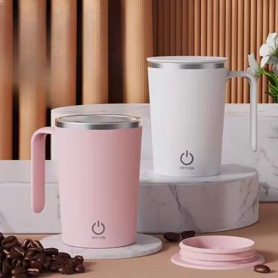 Logotipo personalizado Aceitável Copo de mistura elétrica para Copo de café de agitação de aço inoxidável