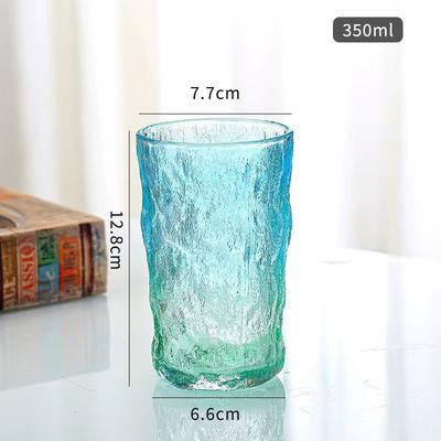 Estilo europeu criativo com tampa transparente transparente lata de vidro copo de vidro congelado Glaciar Rock