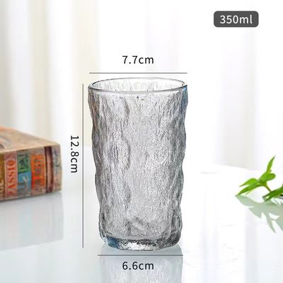 Estilo europeu criativo com tampa transparente transparente lata de vidro copo de vidro congelado Glaciar Rock