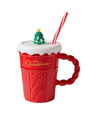 Presentes de Negócios Natal Taça de Café Cerâmica Copas de Chá Taças de Natal Portáteis 400ml