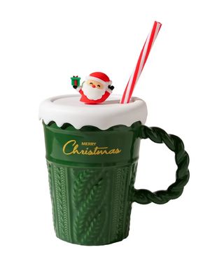 Presentes de Negócios Natal Taça de Café Cerâmica Copas de Chá Taças de Natal Portáteis 400ml