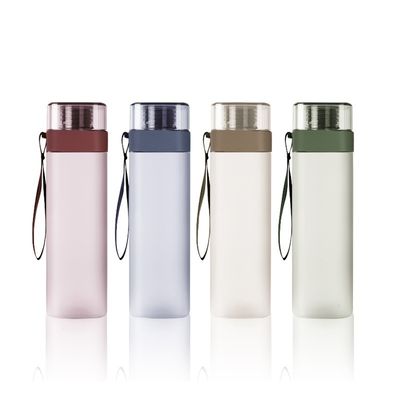 Amostra Fornecida 700ml Capacidade Logotipo personalizado garrafa de água quadrada para esportes estudantis