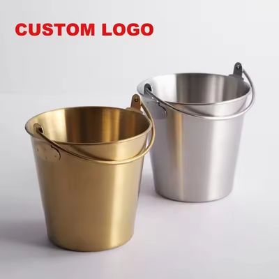 Metal estilo americano ouro revestido de veado alça aço inoxidável Champagne Bowl Bucket Cooler