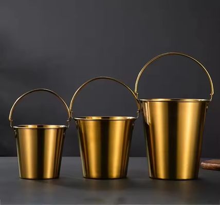 Frigorífico de bebidas para festas com balde de gelo de aço inoxidável de estilo americano para vinho e cerveja