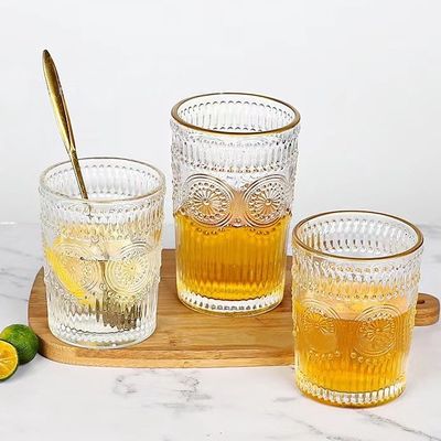 Amostra Fornecer Copo de Vidro Suco de Café Bebida Copo de Vidro 300ml 380ml Design Style Classic