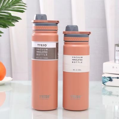 Garrafa térmica reutilizável Eco-friendly boca larga de parede dupla garrafa de aço inoxidável