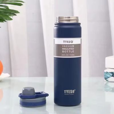 Garrafa térmica reutilizável Eco-friendly boca larga de parede dupla garrafa de aço inoxidável