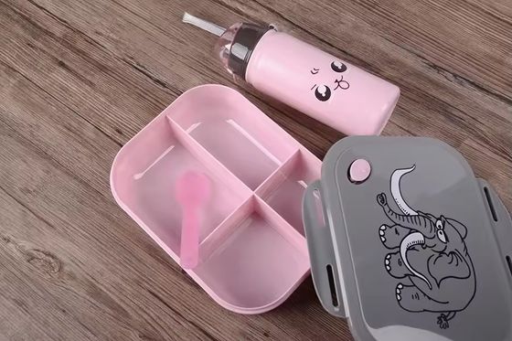 1000 ml 400 ml Reutilizável Compartimento de plástico portátil Microondas Bento Lunch Box para crianças Boxes de almoço escolar