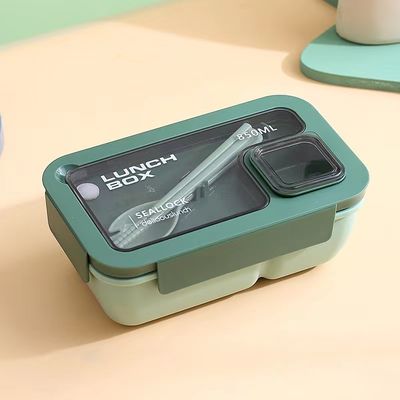 Caixa de almoço Bento de plástico portátil reutilizável para todas as pessoas aplicáveis no estilo escolar