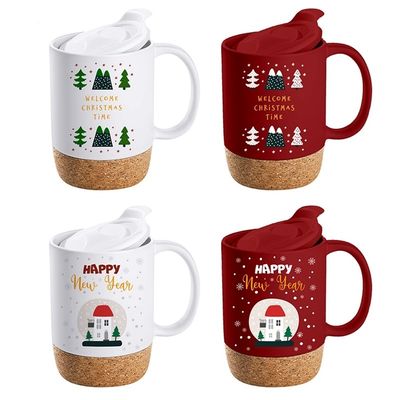 MUGS Logotipo personalizado Eco-friendly 450ml cerâmica caneca de café com design único fundo de cortiça