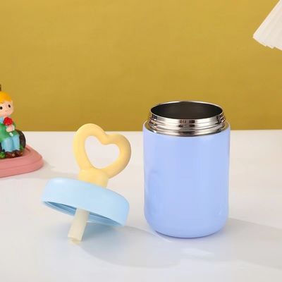 316 Tubos de vácuo de aço inoxidável caneca de café com alça de coração portátil e bonito
