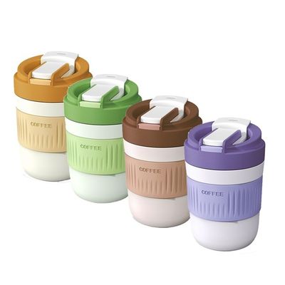 Copo de café portátil de 400 ml/550 ml caneca de café reutilizável com tampa e palha 2024 Design