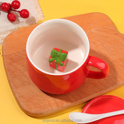 Taça de cerâmica feita à mão Taças de bebida 3D para animais bonitos para chá café presente