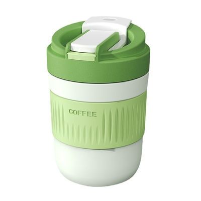 400ml/550ml Capacidade Portavel de vidro multifuncional Cute Glass Coffee Cup com palha