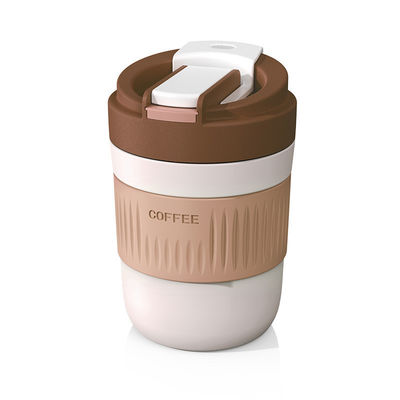 400ml/550ml Capacidade Portavel de vidro multifuncional Cute Glass Coffee Cup com palha
